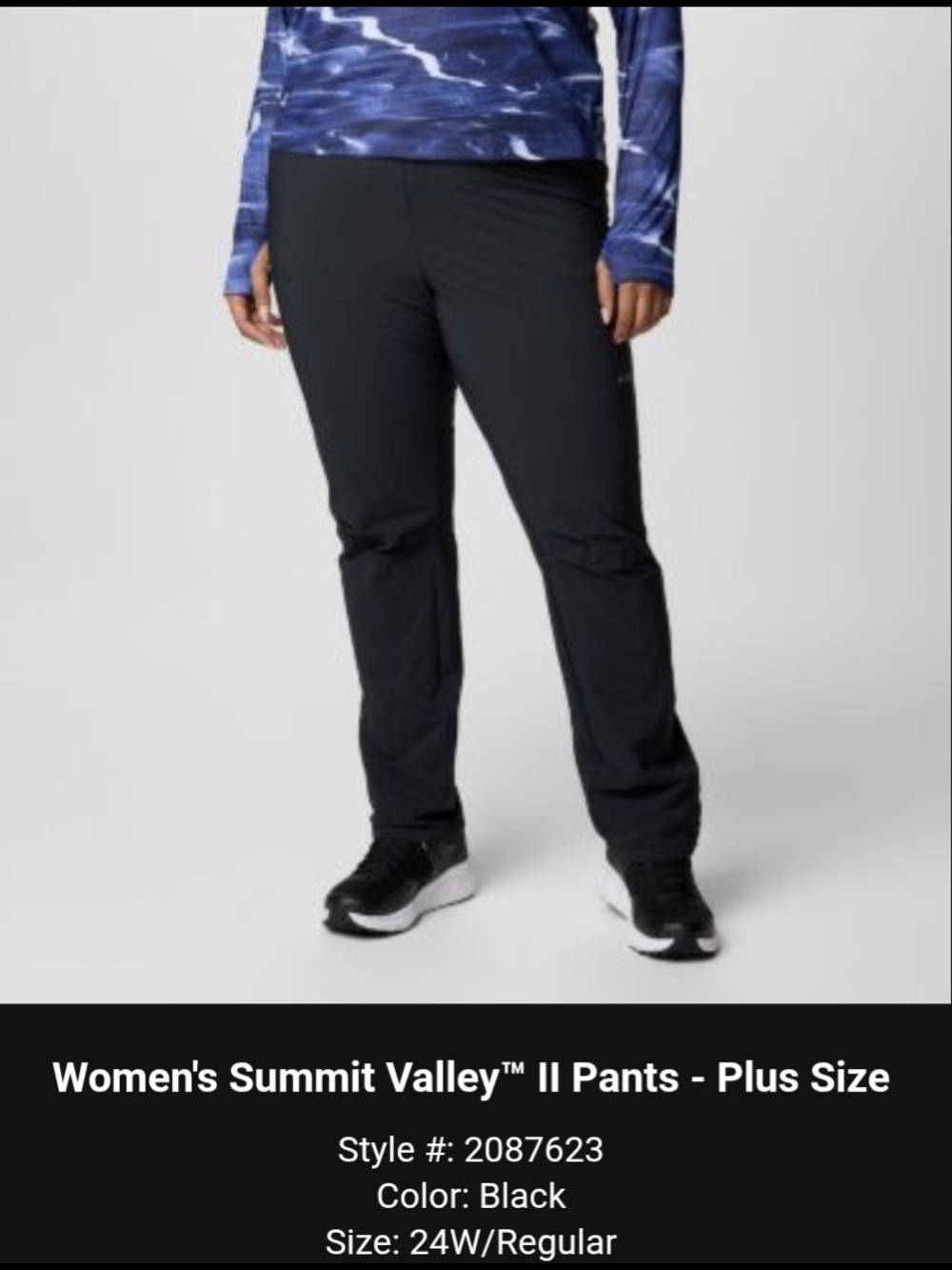 Columbia Women's Plus-Size Performance Pants - Black